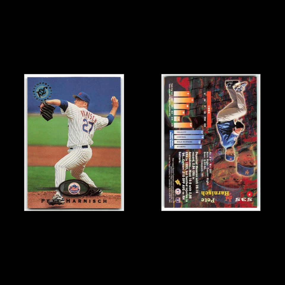 Pete Harnisch #535 1995 Topps Stadium Club New York Mets Baseball Card MLB NM - Image 3 of 3