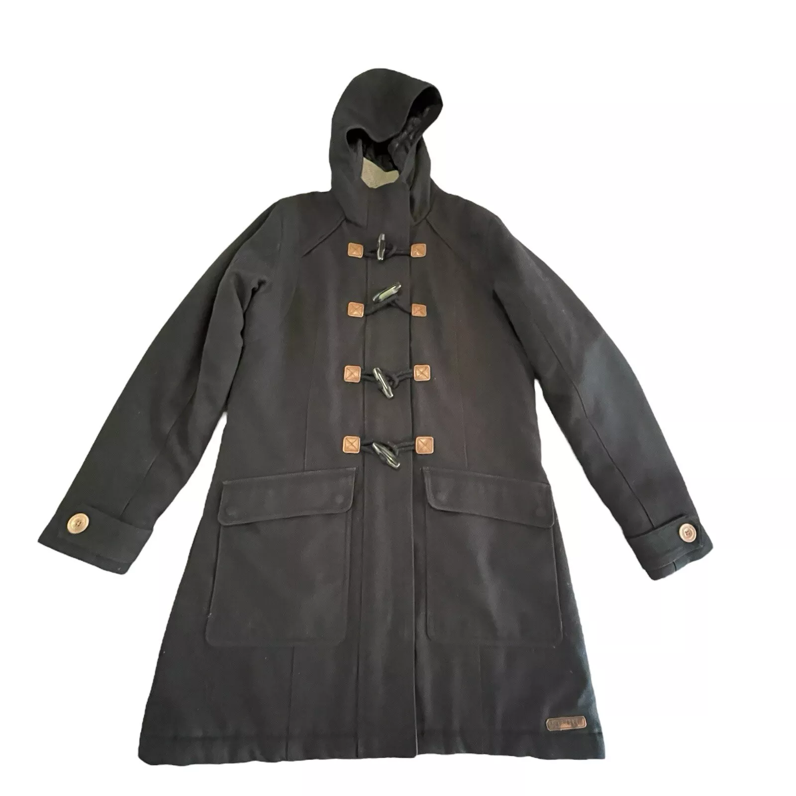 merrell opti warm duffel toggle buttons hooded quilted lining jacket