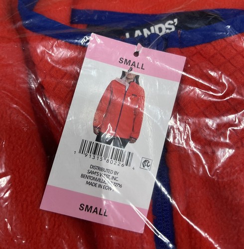 Land's End Women's Long Sleeve Full Zip Grid Fleece Jacket, Red, Size Small - Picture 3 of 4