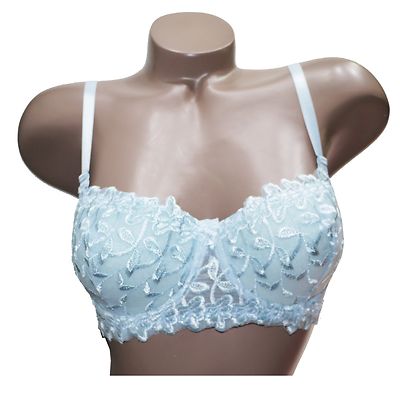 Trifolium Everyday Bra Wired Padded Embroidered Lacy Lace Balconette L.Blue 0233