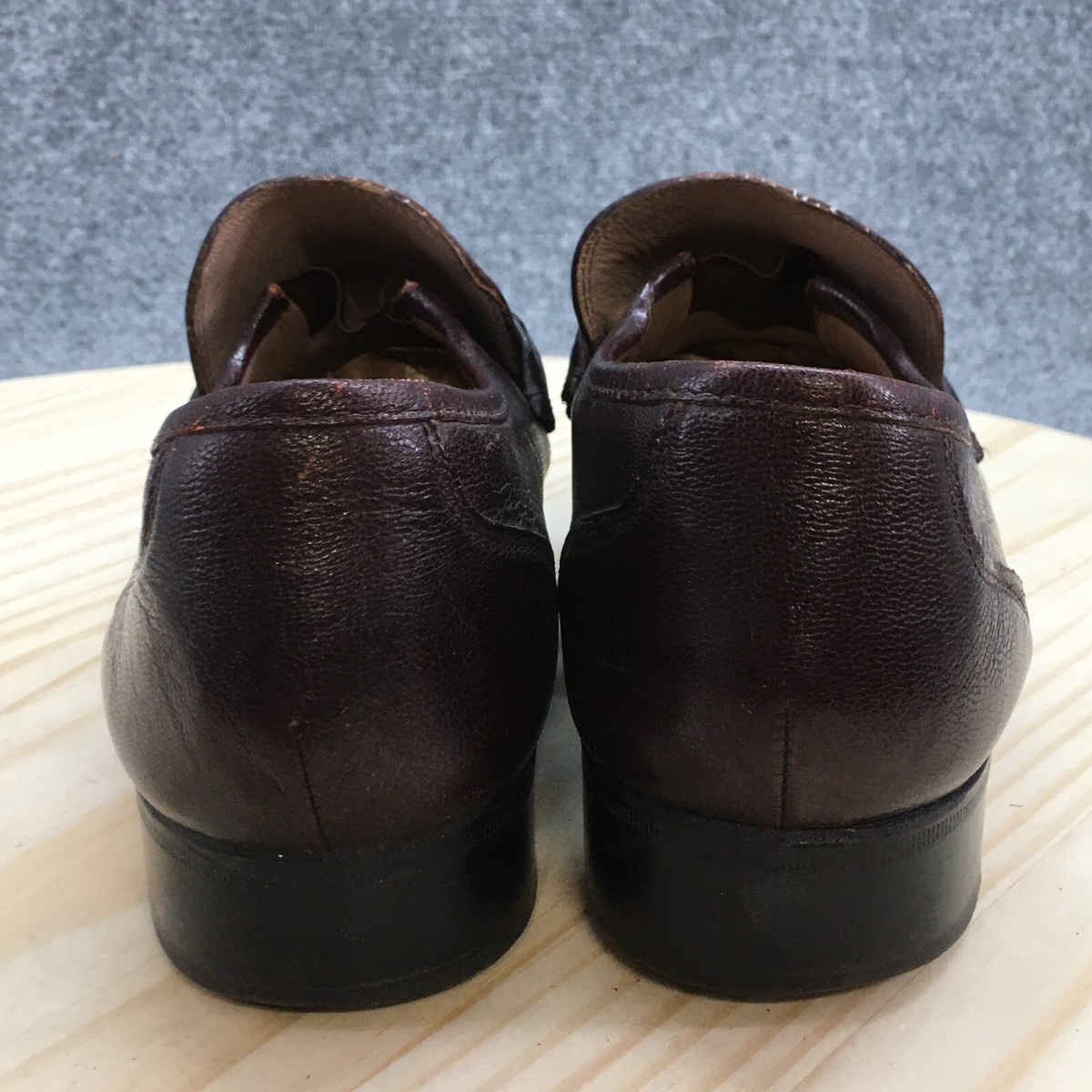Freeman Shoes Mens 12 Casual Classic Loafers Burgundy Leather Slip On Low Top Freeman Shoes Mens 8.5 M Casual Classic Loafers Burgundy  main image 2