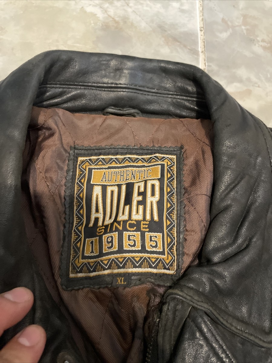 Vintage Adler Authentic Black Full Zip Leather Motorcycle Vintage Adler Authentic Black Full Zip Leather Motorcycle