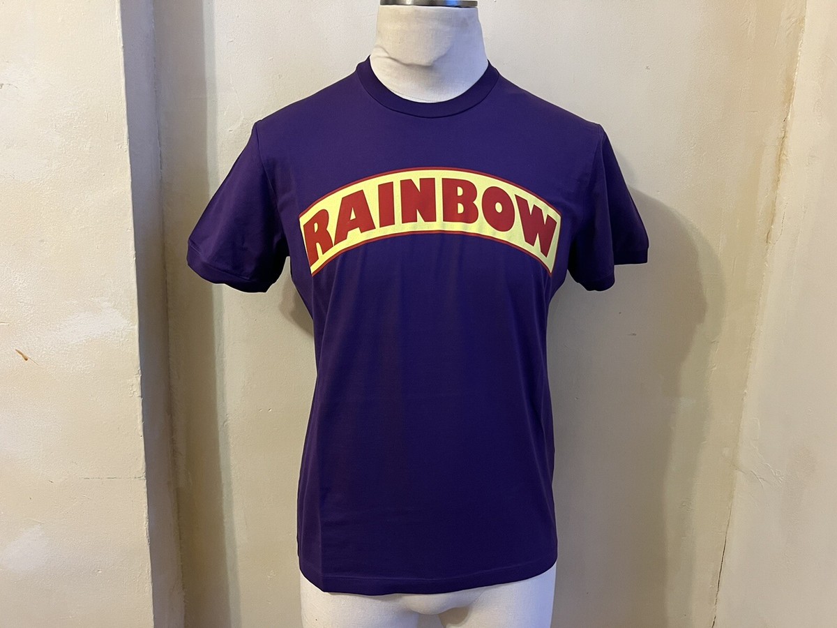 DSQUARED² COOL PURPLE YELLOW RED RAINBOW PRINT T SHIRT SMALL TEE