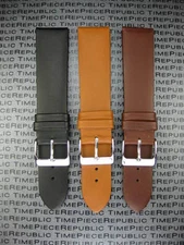 22mm Calf Leather Strap Soft Calf Watch Band Black MOVADO BOLD 3600261 Style X1