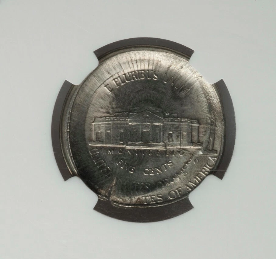 NQC Mint Error 1994 5C Jefferson Dbl Struck, 2nd Strike W/OBV Indent MS 66 6FS - Image 2 of 4