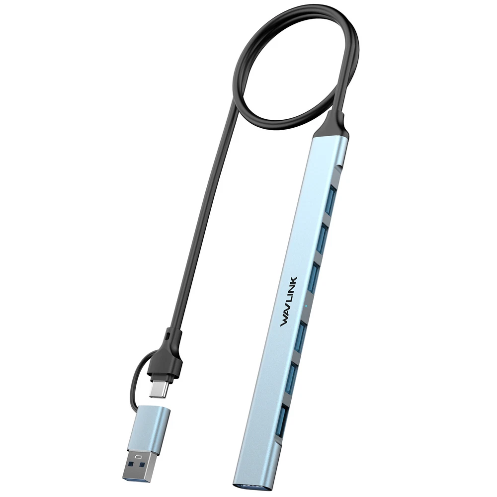 WAVLINK PC USB Hub USB-C Hub 5Gbps USB3.0 USB Splitter for iMac/iPad Pro/Laptop