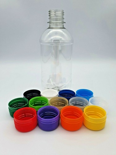 Clear 330ml PET Bottles Cordial Home Brew With Choice of Cap Colour 20-100 Pack - 第 1/25 張圖片