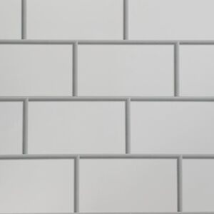 Jubilee White Tile Effect Bathroom Wall, Subway Tile Wall Panels
