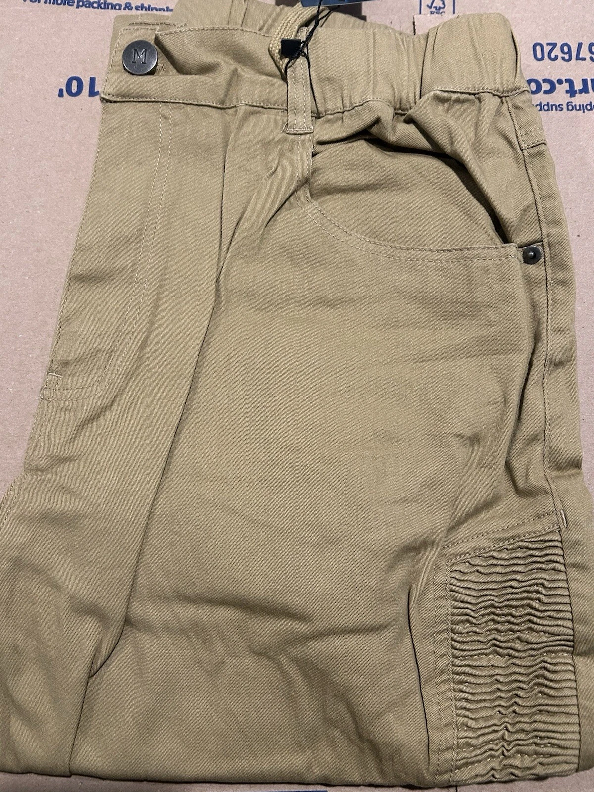 M & P Fashion Beige Unisex Joggers Men’s Size Small New W/Tags