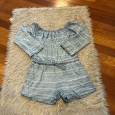 Cloth and stone Anthropologie off the shoulder long sleeve romper