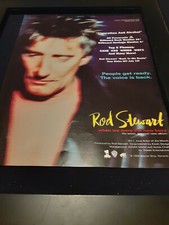 Rod Stewart Cigarettes And Alcohol Rare Original Radio Promo Poster Ad Framed #2