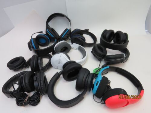 AS IS: Lot of 10: Assorted Wired & Wireless Gaming Headsets [GF344] - Photo 1 sur 6