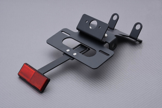 Support plaque immatriculation Honda CBR 300 R NC51 2014-2018 avec réflecteur homologué noir