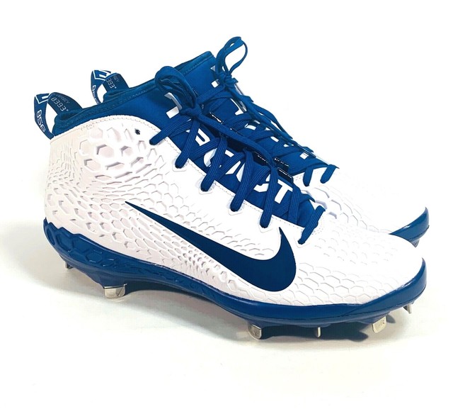 Nike Force Zoom 5 Mike Trout Mens Sz 10.5 Baseball Cleats White/Blue