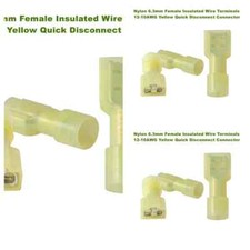Nylon 12-10 Gauge Female Insulated Wire Terminal Spade Crimp Connectors