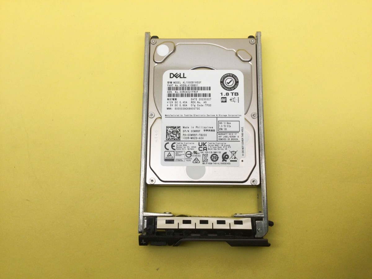 Dell 1.8TB 10K 12Gbps SAS 2.5'' 512e HDD - AL15SEB18EQY by Toshiba