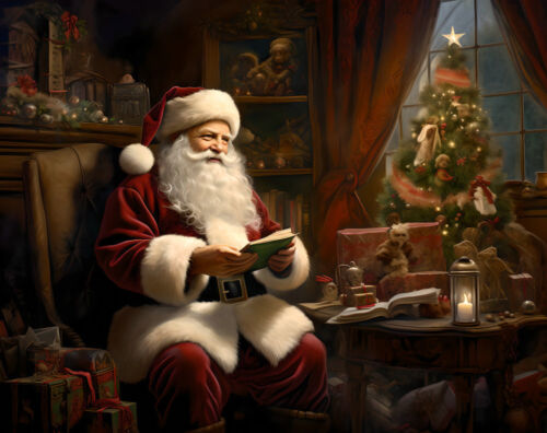 Christmas Santa Claus Canvas Art -Home Decor Wall Art Print Poster Painting -015 - 第 1/7 張圖片