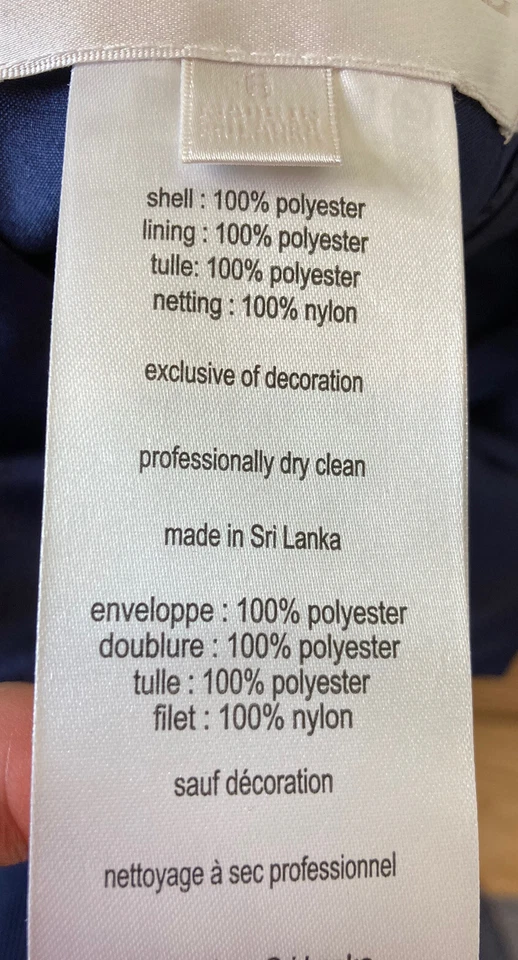 David’s bridal NWT girl’s tulle skirt sleeveless dress size 6 blue C9 - Image 4 of 4