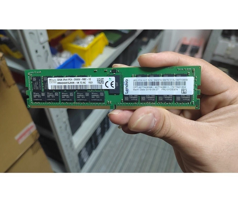 NEW Lenovo / IBM 01DE974 7X77A01304 32GB 2Rx4 DDR4 PC4-2666V RDIMM Server Memory - Image 2 of 4