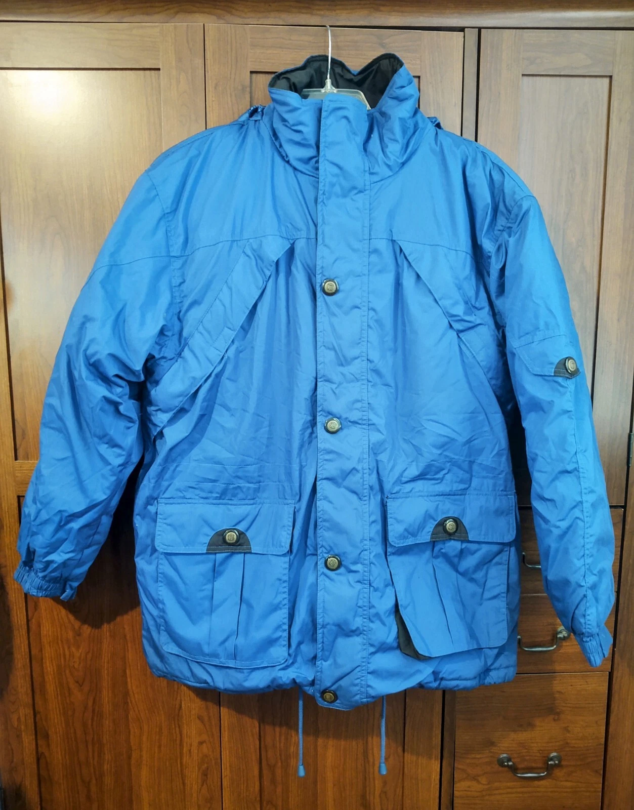 John Blair Insulated Parka Jacket Mens Sz L Detachable Hood Royal Blue Excellent
Opens in a new wind