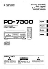 Bedienungsanleitung-Operating Istruzioni per Pioneer PD-7300