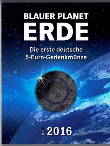 5 Euro Blauer Planet 2016 kompl. Satz A D F G J Deutschland Stg. Bankfrisch