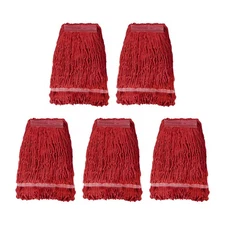 Commercial Mop Head Replacement,Red Cotton Looped End String, Wet Industrial ...