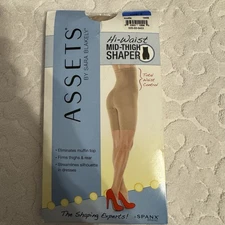 Spanx Assets by Sara Blakely Hi-Waist Mid-Thigh Shaper Size 4 Nude New