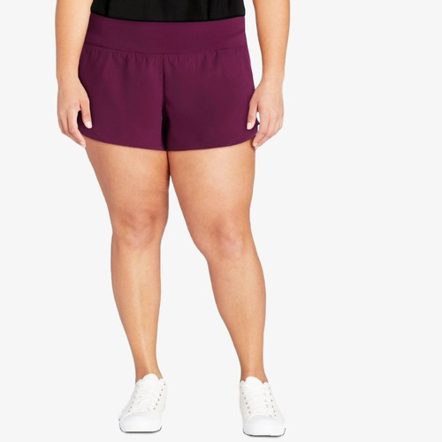 Avia Athletic Shorts Women’s 3XL 22 Purple Compression Waist Running Shorts Gym - Picture 3 of 13
