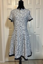 Jason Wu For Target Women's Dress White/Black Button Front Pleated Size XS
