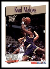 Karl Malone 1991-92 Hoops #499 Utah Jazz NBA READ FREE SHIPPING AutographDen