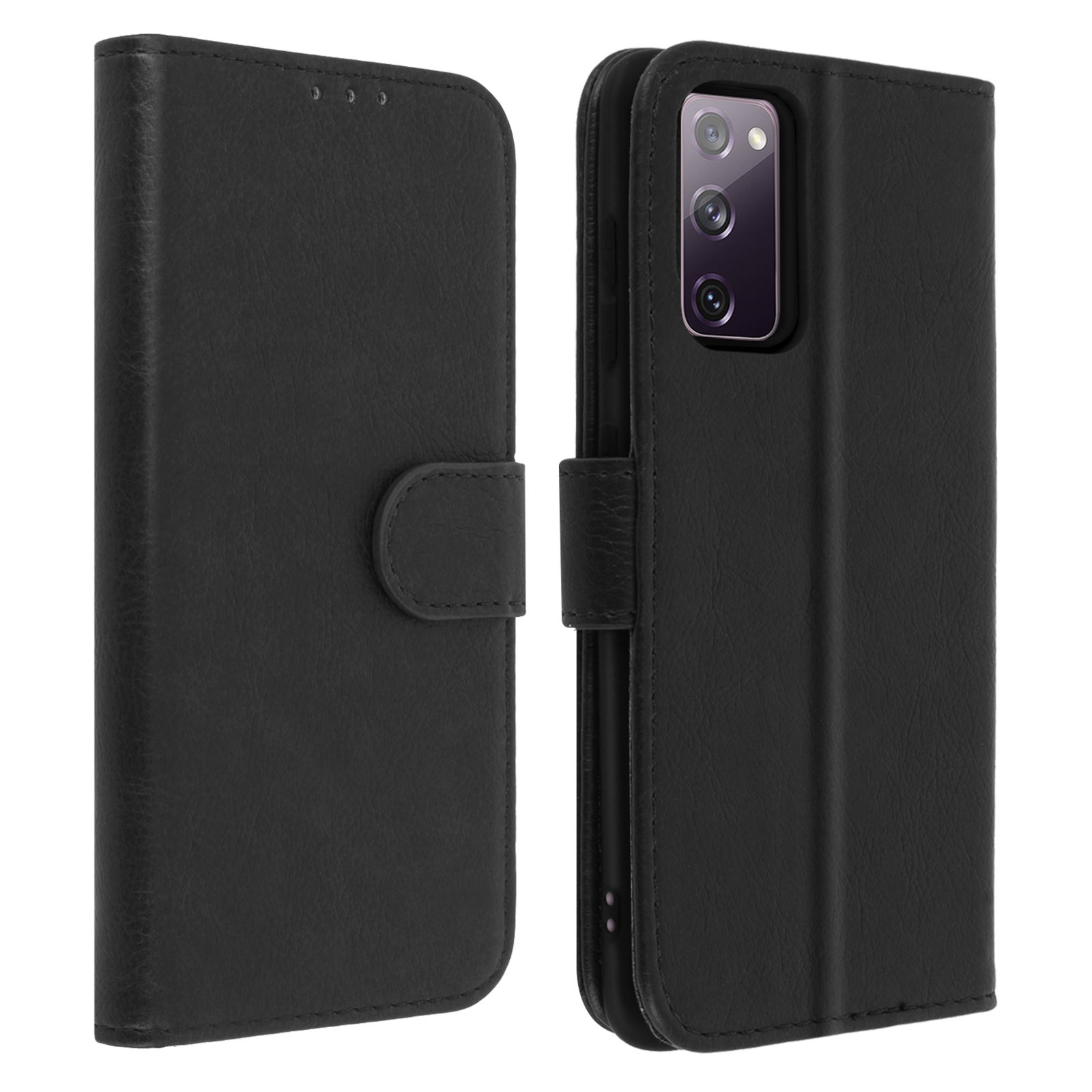 Housse Galaxy S20 FE antichoc avec porte-carte et rabat inclinable pour vidéo