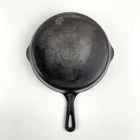 Vintage #7 Griswold 701 Cast Iron 10" Skillet Small Logo Double Spouts Erie PA
