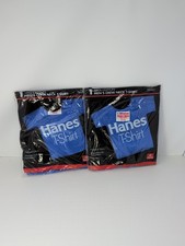 Two Pack Of NOS Hanes T-shirt Size Small Made In USA From 1992 Royal Blue