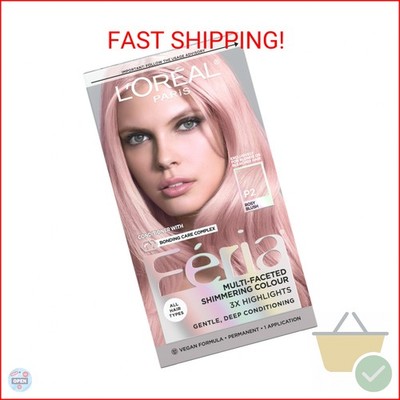 L'Oreal Paris Feria Multi-Faceted Shimmering Permanent Hair Color, P2 Rosy Blush
