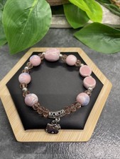 Handmade Ceramic Bead Beaded Stackable 6.5  Plus Stretch Bracelet New B292