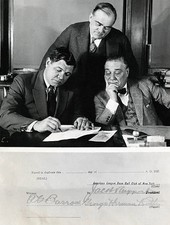 Babe Ruth Signed A Contract With Col. Jacob Ruppert, Owner Of The - Old Photo