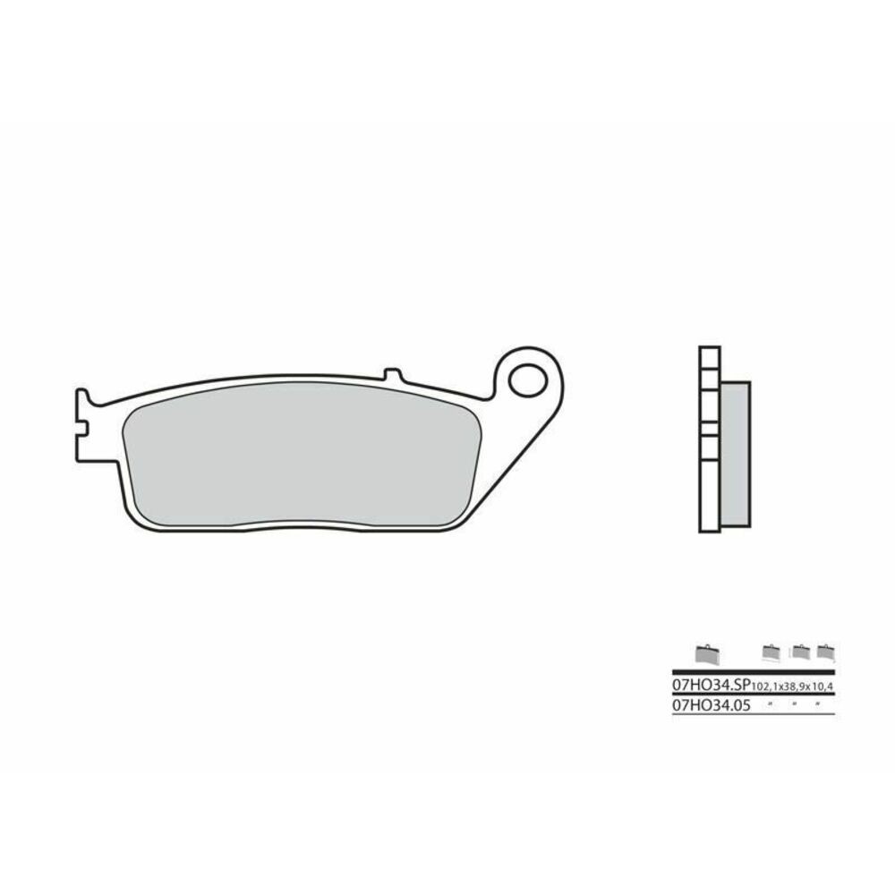 Free Shipping Brembo 07HO34SP Sintered Brake Pads for Motorcycle