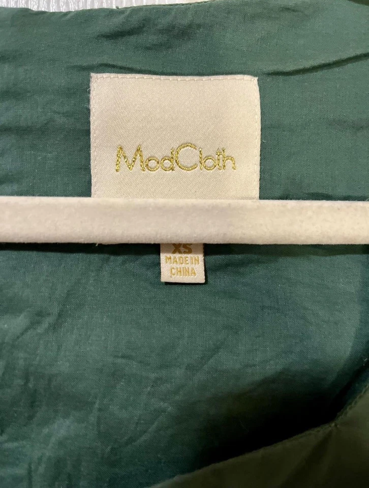 ModCloth Dark Forest Green Retro Thanksgiving or Christmas Party Dress - Image 3 of 3