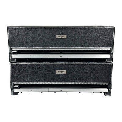 Lot Of 2 DiscGear Selector 120HD Black Faux Leather CD DVD Storage