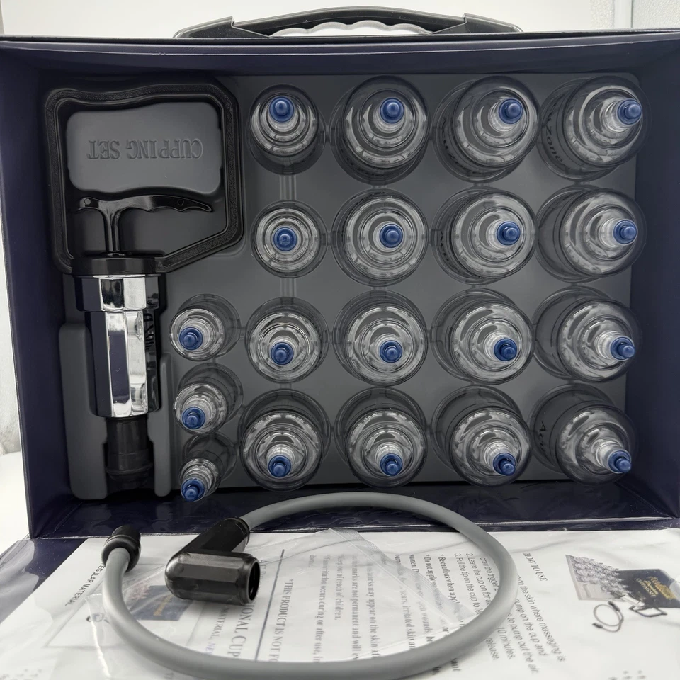 AcuZone 高级拔罐套装 19 杯完整韩国制造 — 第 3/3 张图片