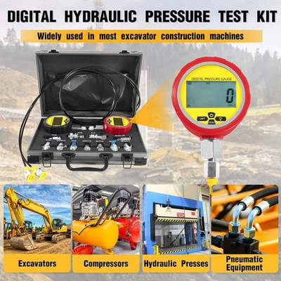 #ad 70M Digital Hydraulic Pressure Test Kit 2 Gauge 11 Coupling 2 Hose for Excavator $218.99