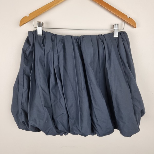 Witchery Bubble Hem Mini Skirt Navy Blue Size 10