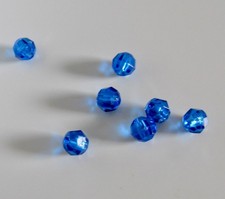 6MM DARICE FACETED ROUND FACETED BLUE SAPPHIRE CRAFT BEADS - 1000 BEADS