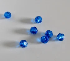 6MM DARICE FACETED ROUND FACETED BLUE SAPPHIRE CRAFT BEADS -  500 BEADS