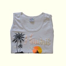 HAWAII VTG 80s 90s RETRO SAILING PUFF PRINT TEE JAYS TANK TOP USA MADE MENs SZ M