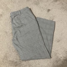 Talbots Signature Casual Preppy Women's Gray Classic Plaid Dress Pant Size 10