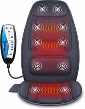 Snailax Massage Seat Cushion with Heat - Extra Memory Foam Support Pad in Neck