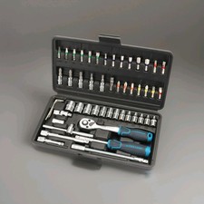 Steckschlüsselsatz, 53-teilig inkl. wertigem Koffer, Ratsche 72 Zähne WORKZONE