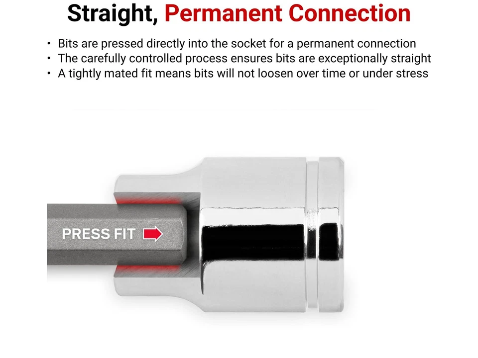 Juego de enchufes de brocas hexagonales de accionamiento TEKTON de 1/4 pulgadas con riel, 10 piezas (5/64-5/16 pulgadas) | S... Foto 3 de 4